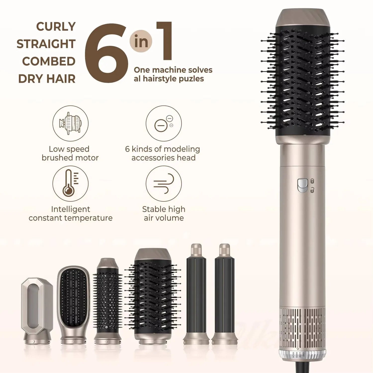 6-in-1 Multi-Function Hair Styling Tool
