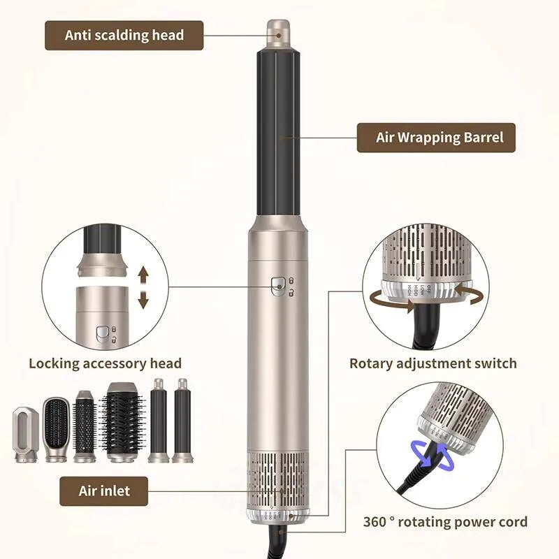 6-in-1 Multi-Function Hair Styling Tool