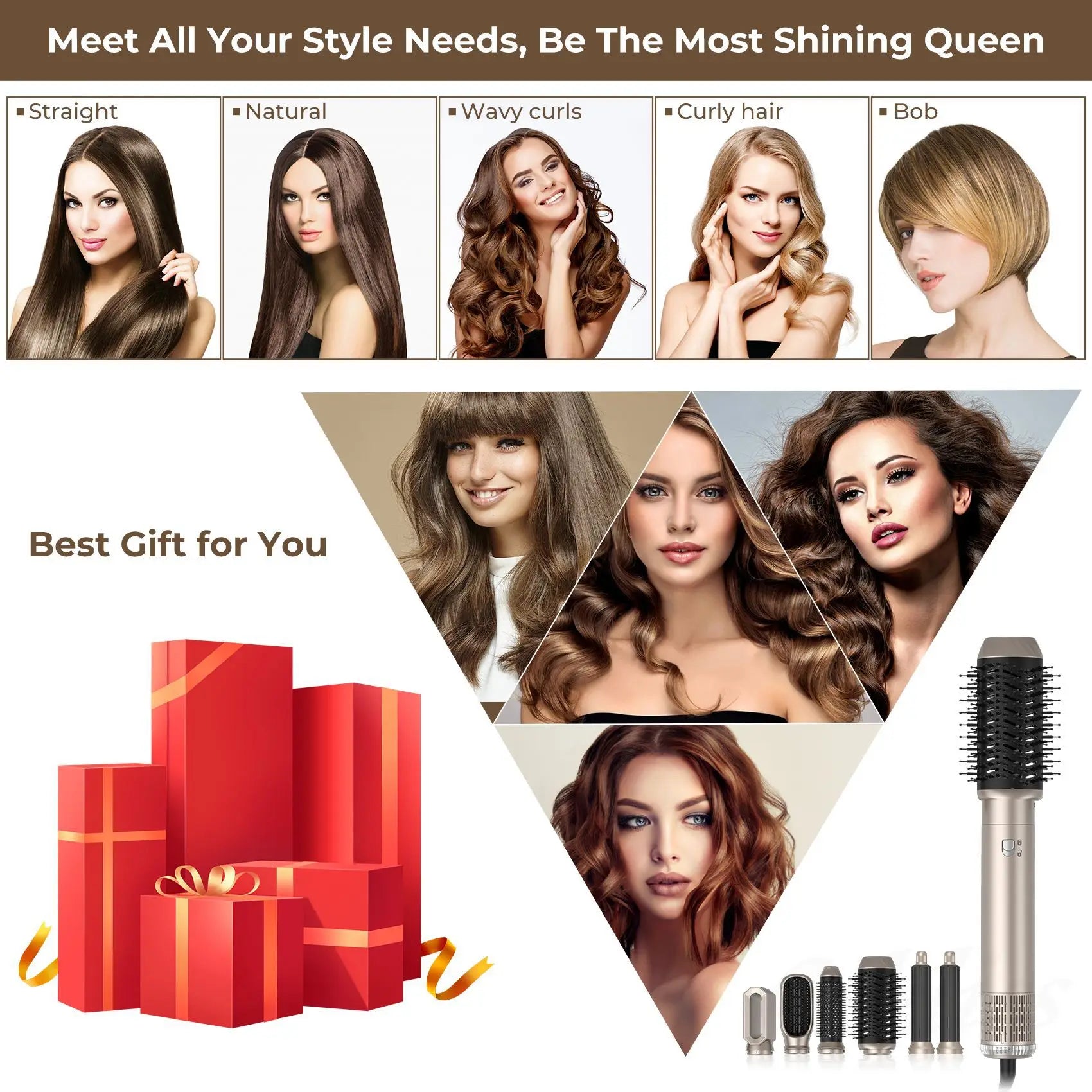 6-in-1 Multi-Function Hair Styling Tool