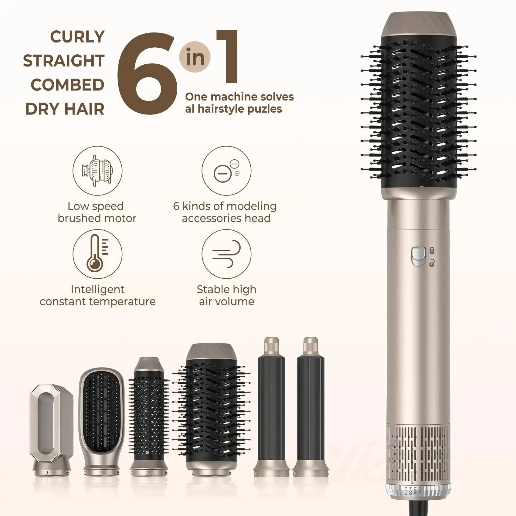 6-in-1 Multi-Function Hair Styling Tool