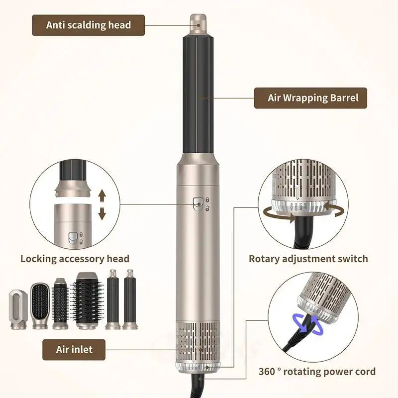 6-in-1 Multi-Function Hair Styling Tool